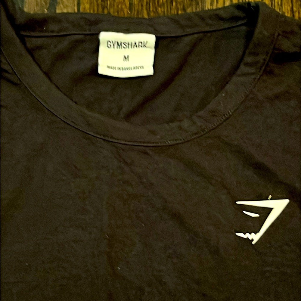 Gymshark Black Tee with White Logo - Picture 2 of 2